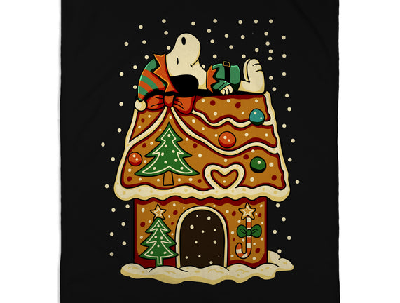 Snoopy On Gingerbread House