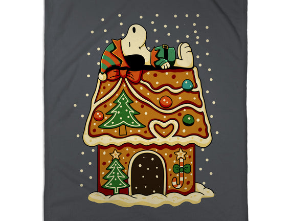 Snoopy On Gingerbread House