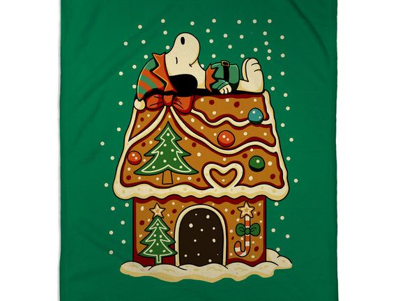 Snoopy On Gingerbread House
