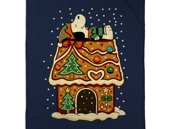 Snoopy On Gingerbread House