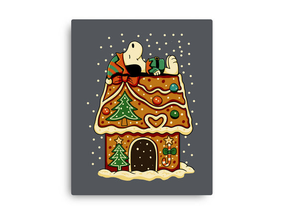 Snoopy On Gingerbread House