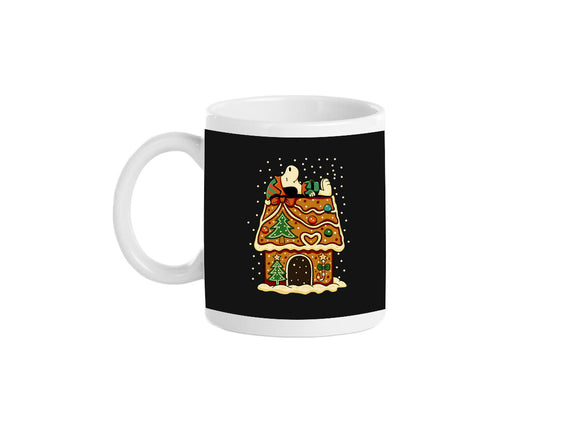 Snoopy On Gingerbread House
