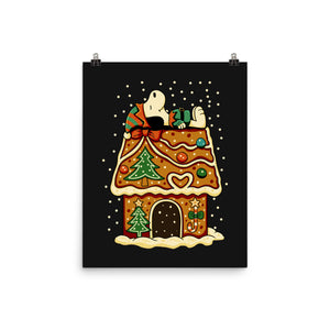 Snoopy On Gingerbread House
