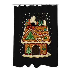 Snoopy On Gingerbread House