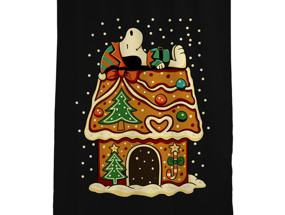 Snoopy On Gingerbread House