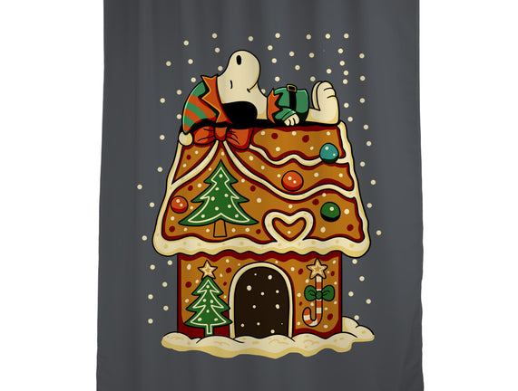 Snoopy On Gingerbread House