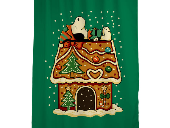 Snoopy On Gingerbread House