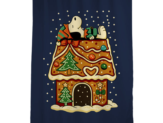 Snoopy On Gingerbread House