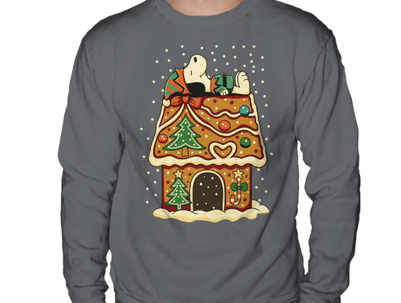 Snoopy On Gingerbread House