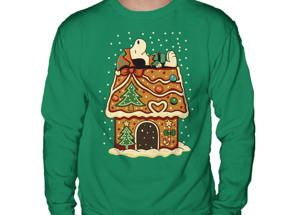 Snoopy On Gingerbread House