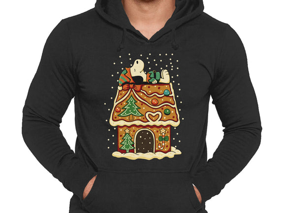 Snoopy On Gingerbread House