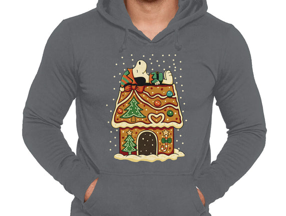 Snoopy On Gingerbread House