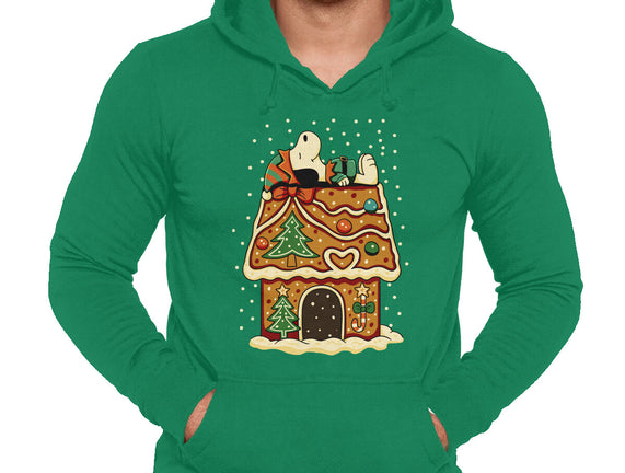 Snoopy On Gingerbread House