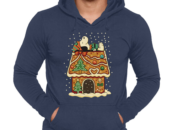 Snoopy On Gingerbread House