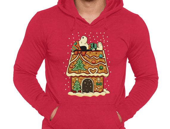 Snoopy On Gingerbread House