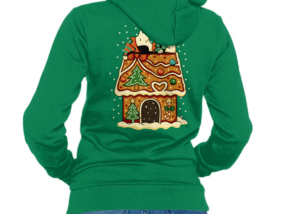 Snoopy On Gingerbread House