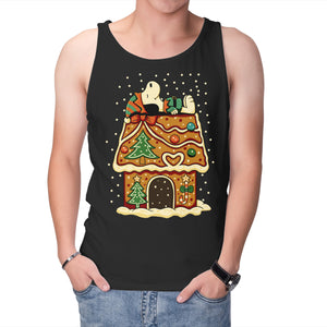 Snoopy On Gingerbread House