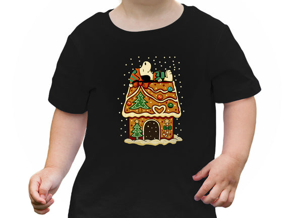 Snoopy On Gingerbread House