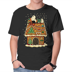 Snoopy On Gingerbread House
