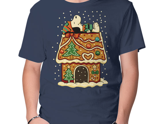 Snoopy On Gingerbread House