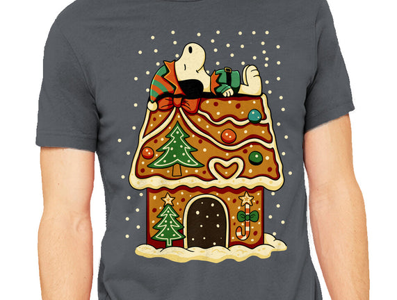 Snoopy On Gingerbread House