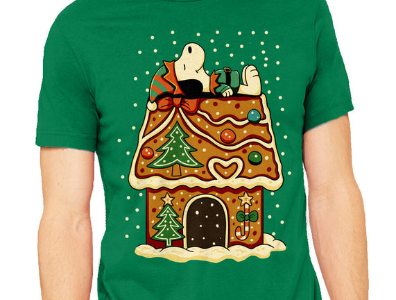 Snoopy On Gingerbread House