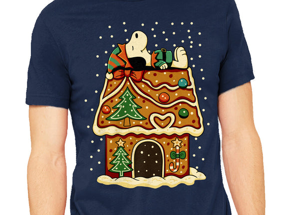 Snoopy On Gingerbread House