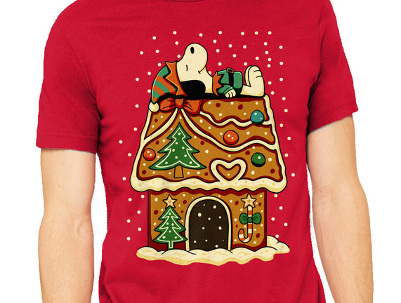 Snoopy On Gingerbread House