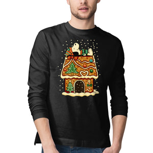 Snoopy On Gingerbread House