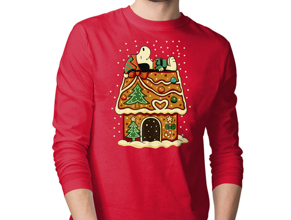 Snoopy On Gingerbread House
