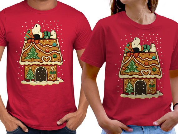 Snoopy On Gingerbread House