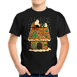 Snoopy On Gingerbread House