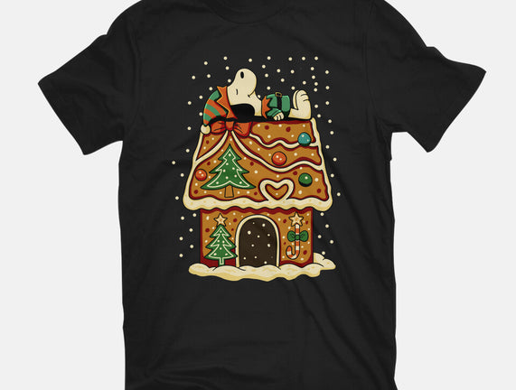 Snoopy On Gingerbread House
