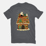 Snoopy On Gingerbread House-Mens-Heavyweight-Tee-JamesQJO