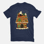 Snoopy On Gingerbread House-Womens-Basic-Tee-JamesQJO