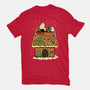 Snoopy On Gingerbread House-Unisex-Basic-Tee-JamesQJO