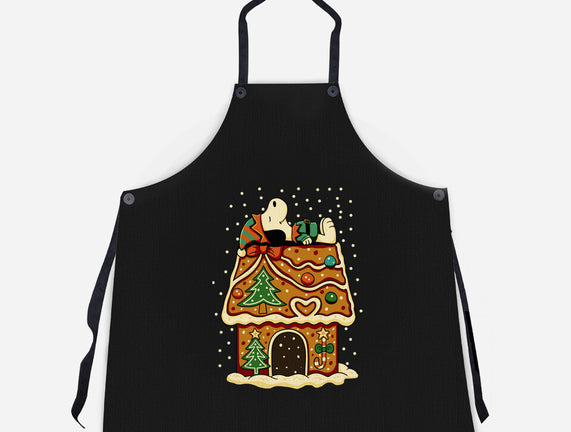 Snoopy On Gingerbread House