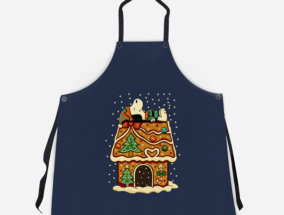 Snoopy On Gingerbread House