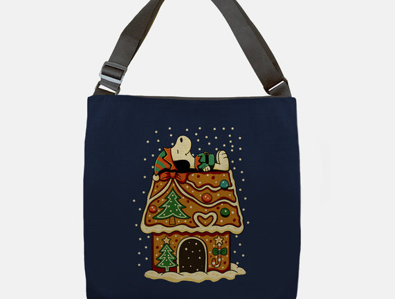 Snoopy On Gingerbread House