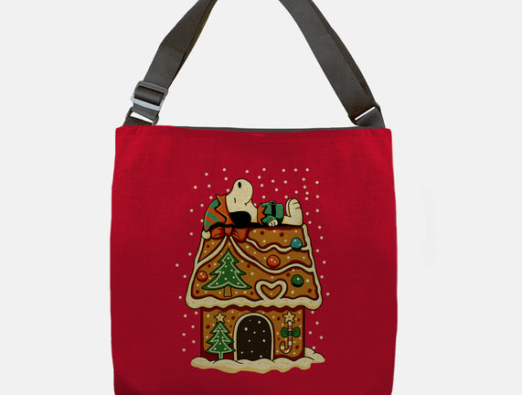Snoopy On Gingerbread House