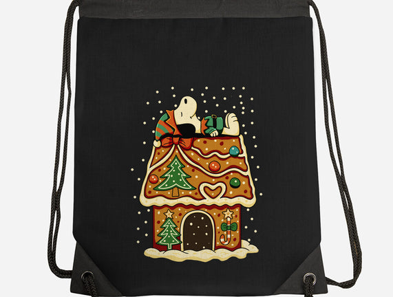 Snoopy On Gingerbread House