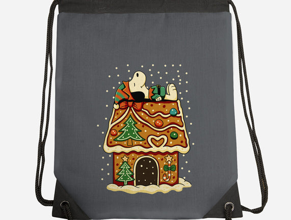 Snoopy On Gingerbread House