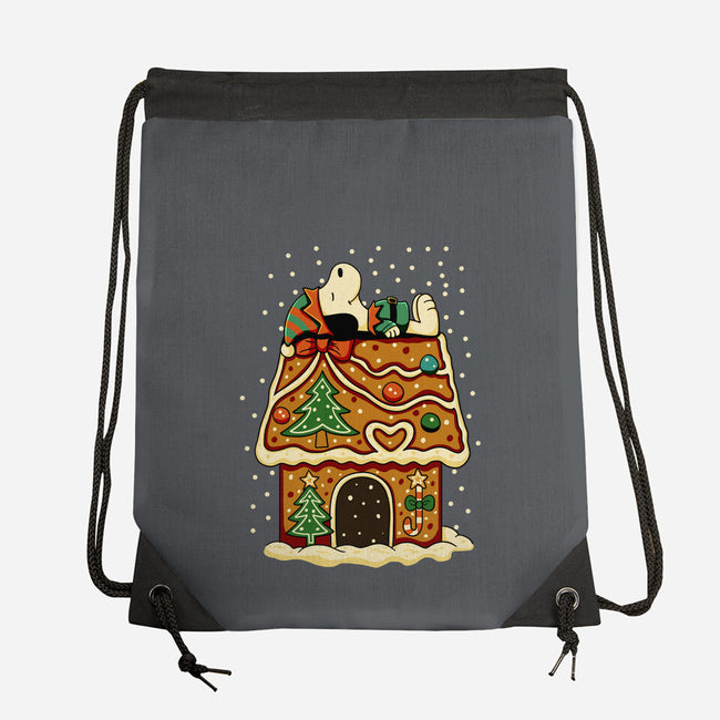 Snoopy On Gingerbread House-None-Drawstring-Bag-JamesQJO