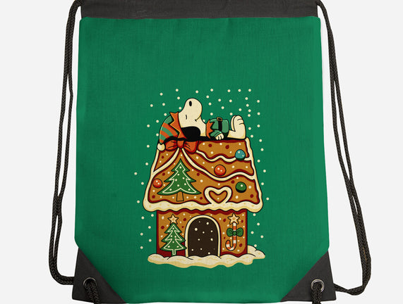 Snoopy On Gingerbread House