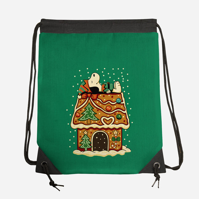 Snoopy On Gingerbread House-None-Drawstring-Bag-JamesQJO