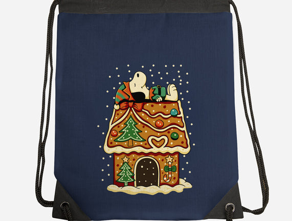 Snoopy On Gingerbread House