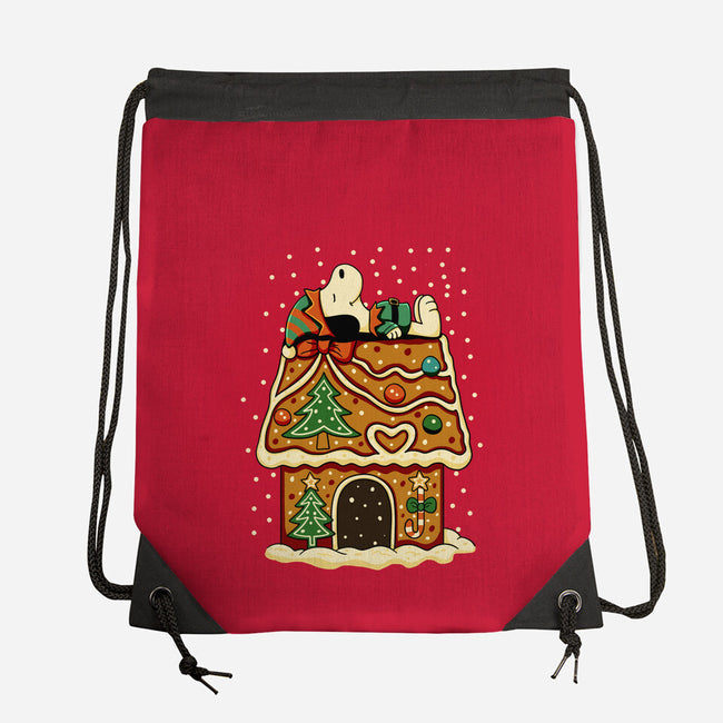 Snoopy On Gingerbread House-None-Drawstring-Bag-JamesQJO