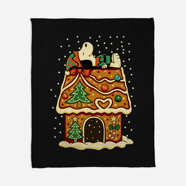 Snoopy On Gingerbread House-None-Fleece-Blanket-JamesQJO