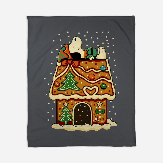 Snoopy On Gingerbread House-None-Fleece-Blanket-JamesQJO
