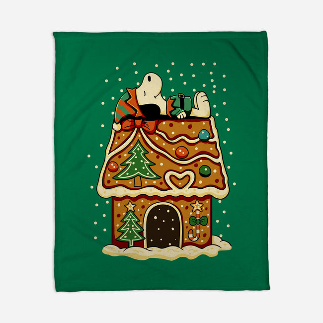 Snoopy On Gingerbread House-None-Fleece-Blanket-JamesQJO
